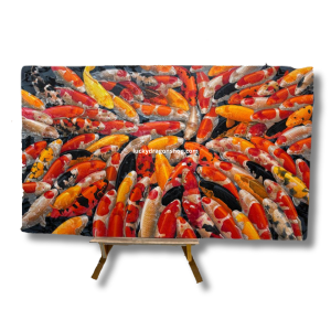 A PAINTING OF A THOUSAND KOI FISH
